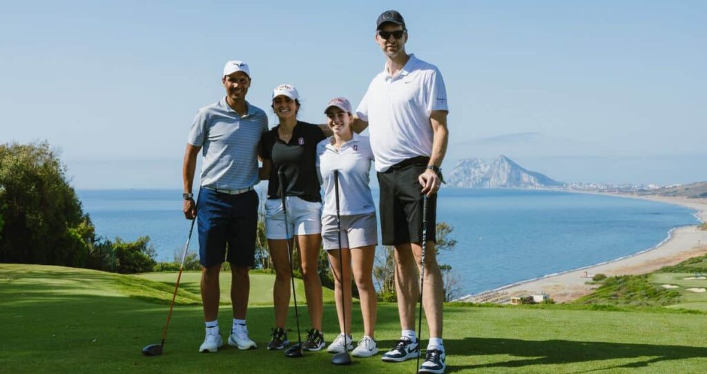 Pau Gasol y Nadal en el hoyo 5 de La Hacienda Links Golf Resort